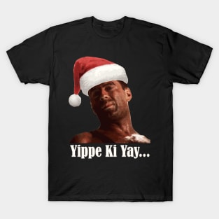 vintage Christmas Action Movie T-Shirt